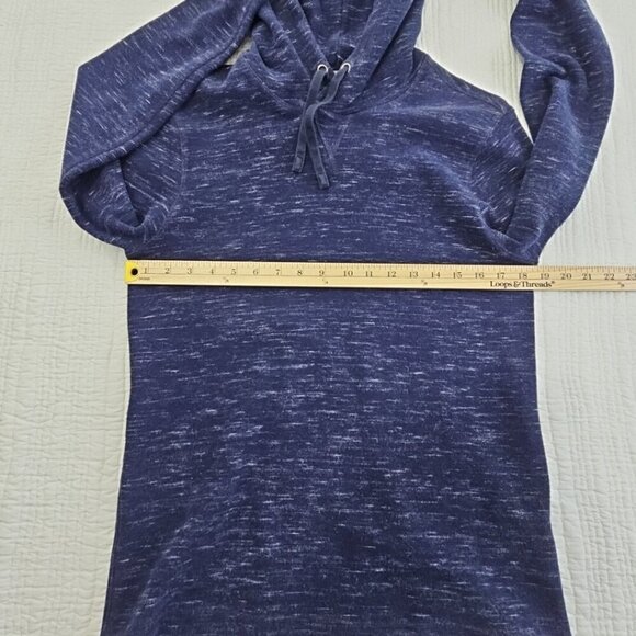 Banana Republic Waffle Hoodie Men's M Navy Blue Long Sleeve Drawstring EUC LN - Picture 8 of 13